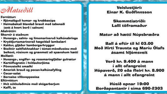 Hátíðarkvöldverður