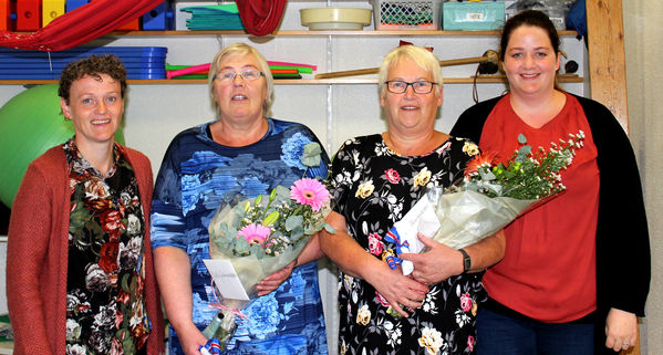 Ragnheiður Ragnarsdóttir, leikskólastjóri, Soffía Guðmundsdóttir, Halldóra Þórarinsdóttir og Guðbjörg Stefanía Hafþórsdóttir, aðstoðarleikskólastjóri