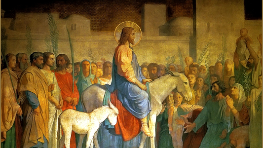 Innreið Krists í Jerúsalem (Matt. 21) eftir Jean-Hippolyte Flandrin frá 1842